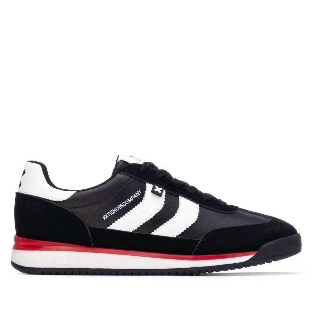 NEW XTI men's urban casual sneakers in black